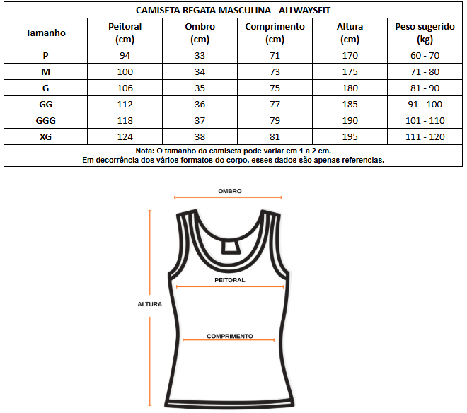 CAMISETA REGATA MASCULINA - ALLWAYSFIT