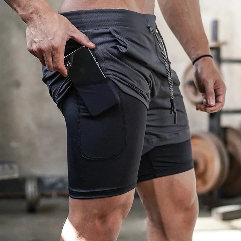 SHORTS MASCULINO 2 EM 1 SECAGEM RÁPIDA - ALLWAYSFIT